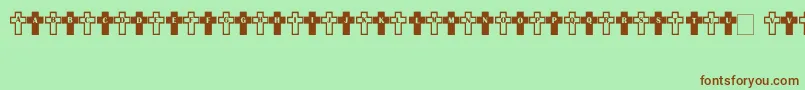 Шрифт OldRuggedCross – коричневые шрифты на зелёном фоне
