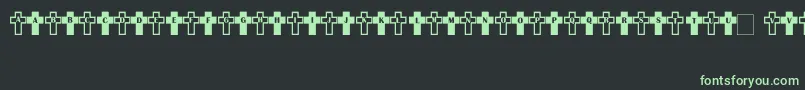 Шрифт OldRuggedCross – зелёные шрифты на чёрном фоне
