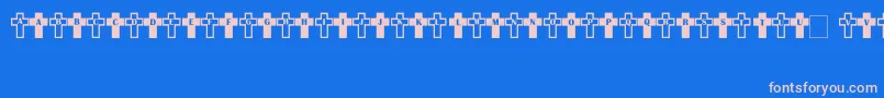 Шрифт OldRuggedCross – розовые шрифты на синем фоне