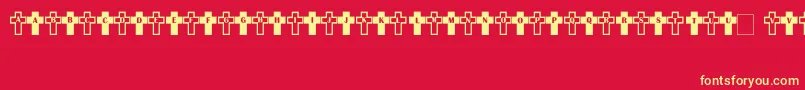 OldRuggedCross Font – Yellow Fonts on Red Background