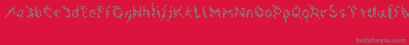 Flak Font – Gray Fonts on Red Background