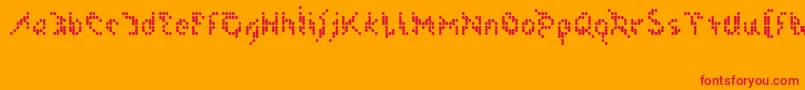 Flak Font – Red Fonts on Orange Background