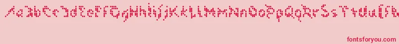 Flak Font – Red Fonts on Pink Background