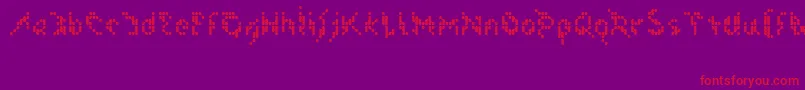 Flak Font – Red Fonts on Purple Background