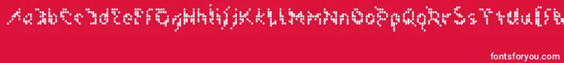 Flak Font – White Fonts on Red Background