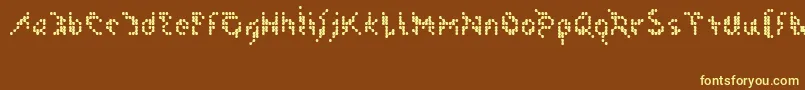 Flak Font – Yellow Fonts on Brown Background