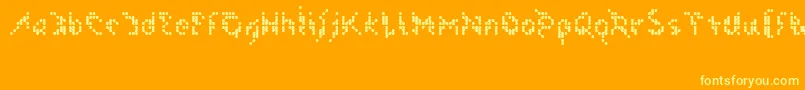 Flak Font – Yellow Fonts on Orange Background