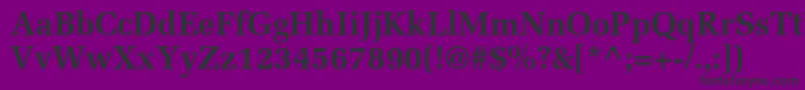 フォントMeliorltstdBold – 紫の背景に黒い文字