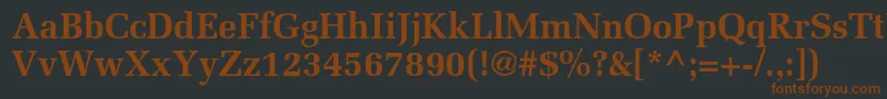 MeliorltstdBold-fontti – ruskeat fontit mustalla taustalla