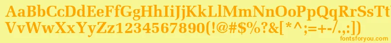 MeliorltstdBold Font – Orange Fonts on Yellow Background