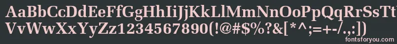 MeliorltstdBold Font – Pink Fonts on Black Background