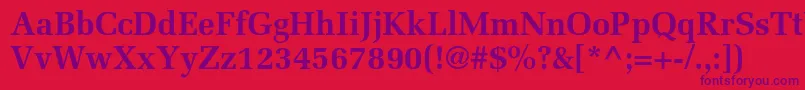 MeliorltstdBold Font – Purple Fonts on Red Background
