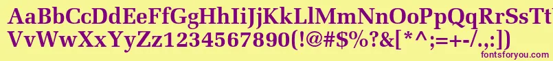 MeliorltstdBold Font – Purple Fonts on Yellow Background