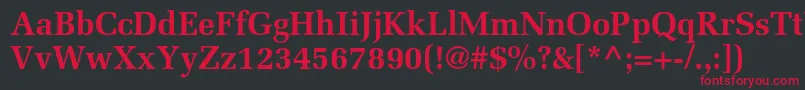 MeliorltstdBold Font – Red Fonts on Black Background