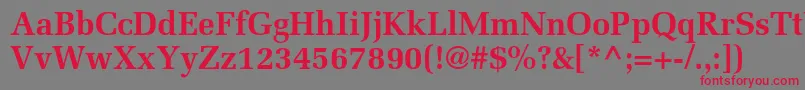 MeliorltstdBold Font – Red Fonts on Gray Background