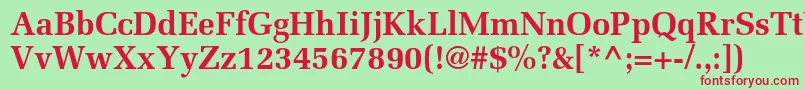 MeliorltstdBold Font – Red Fonts on Green Background