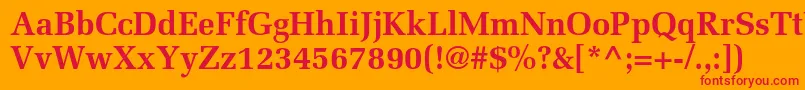 MeliorltstdBold Font – Red Fonts on Orange Background