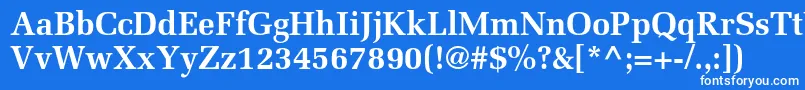 フォントMeliorltstdBold – 青い背景に白い文字