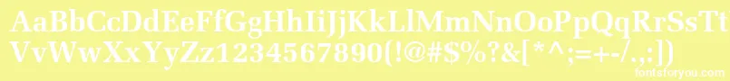 MeliorltstdBold Font – White Fonts on Yellow Background