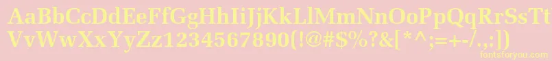 MeliorltstdBold Font – Yellow Fonts on Pink Background