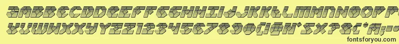 Zoomrunnerchromeital Font – Black Fonts on Yellow Background