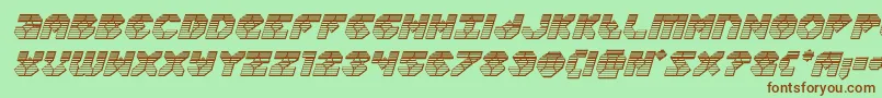 Zoomrunnerchromeital Font – Brown Fonts on Green Background
