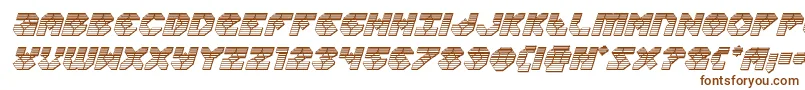 Шрифт Zoomrunnerchromeital – коричневые шрифты на белом фоне