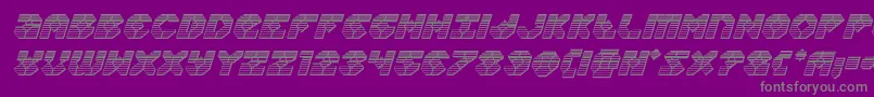 Zoomrunnerchromeital Font – Gray Fonts on Purple Background