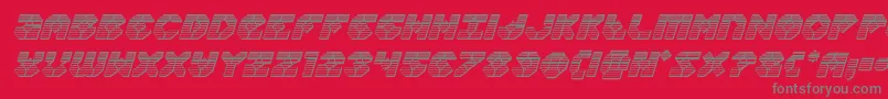 Zoomrunnerchromeital Font – Gray Fonts on Red Background