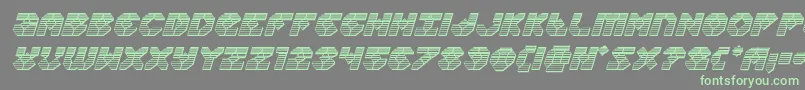 Zoomrunnerchromeital Font – Green Fonts on Gray Background