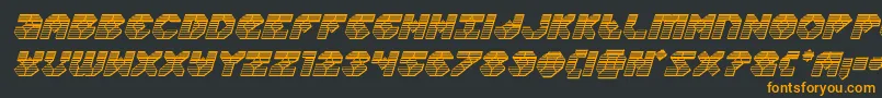 Zoomrunnerchromeital Font – Orange Fonts on Black Background