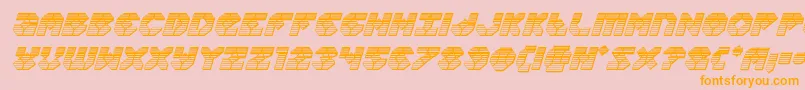 Zoomrunnerchromeital Font – Orange Fonts on Pink Background