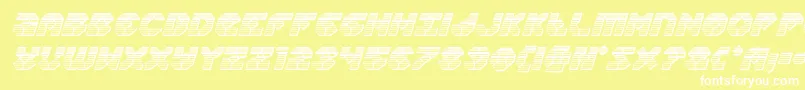 Zoomrunnerchromeital Font – White Fonts on Yellow Background