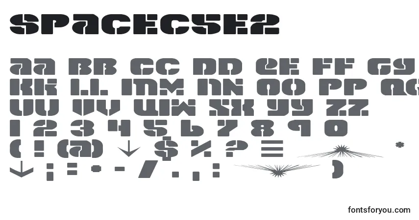 Spacec5e2フォント–アルファベット、数字、特殊文字