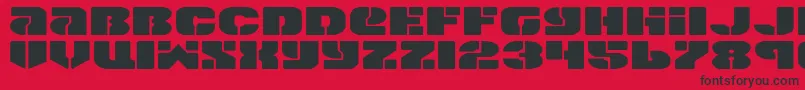 Spacec5e2 Font – Black Fonts on Red Background