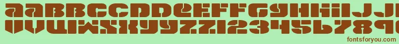 Spacec5e2 Font – Brown Fonts on Green Background