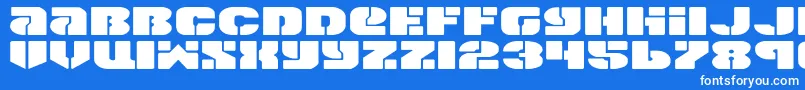 フォントSpacec5e2 – 青い背景に白い文字