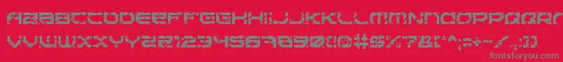 Sector017 Font – Gray Fonts on Red Background