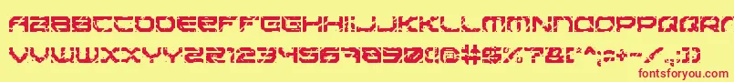 Sector017 Font – Red Fonts on Yellow Background