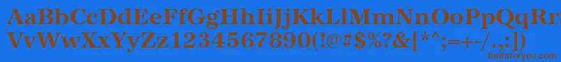 Czcionka AntiquastdBold – brązowe czcionki na niebieskim tle