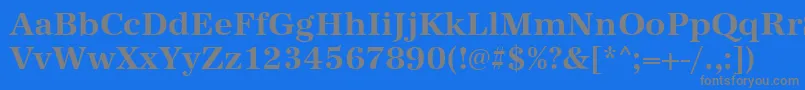 フォントAntiquastdBold – 青い背景に灰色の文字