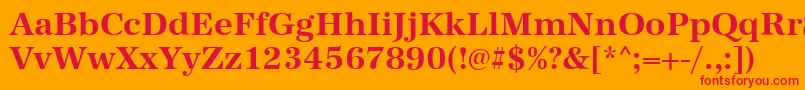 AntiquastdBold Font – Red Fonts on Orange Background