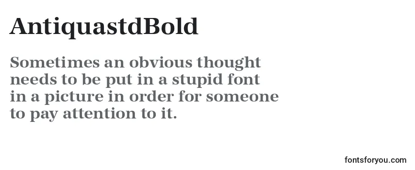 Review of the AntiquastdBold Font