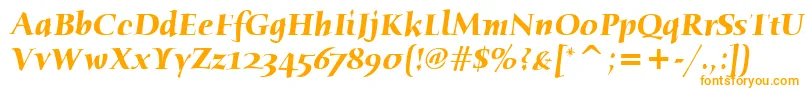 Шрифт HumanaSerifItcBoldItalic – оранжевые шрифты