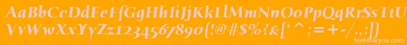 More about HumanaSerifItcBoldItalic Font HumanaSerifItcBoldItalic Font – Pink Fonts on Orange Background