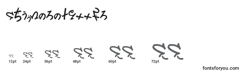 Größen der Schriftart ChineseTroops