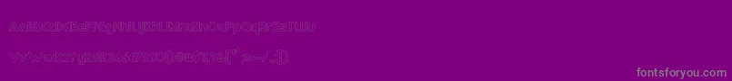 RmPlaytime-Schriftart – Graue Schriften auf violettem Hintergrund