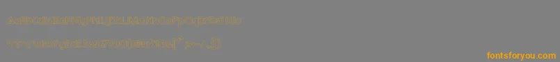Weitere Informationen zur RmPlaytime-Schriftart RmPlaytime-Schriftart – Orangefarbene Schriften auf grauem Hintergrund