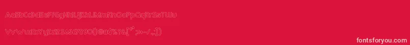RmPlaytime Font – Pink Fonts on Red Background
