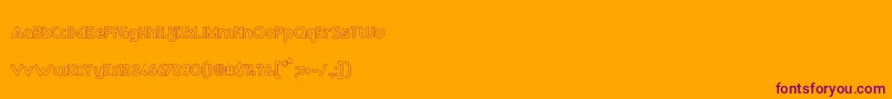 Czcionka RmPlaytime – fioletowe czcionki na pomarańczowym tle